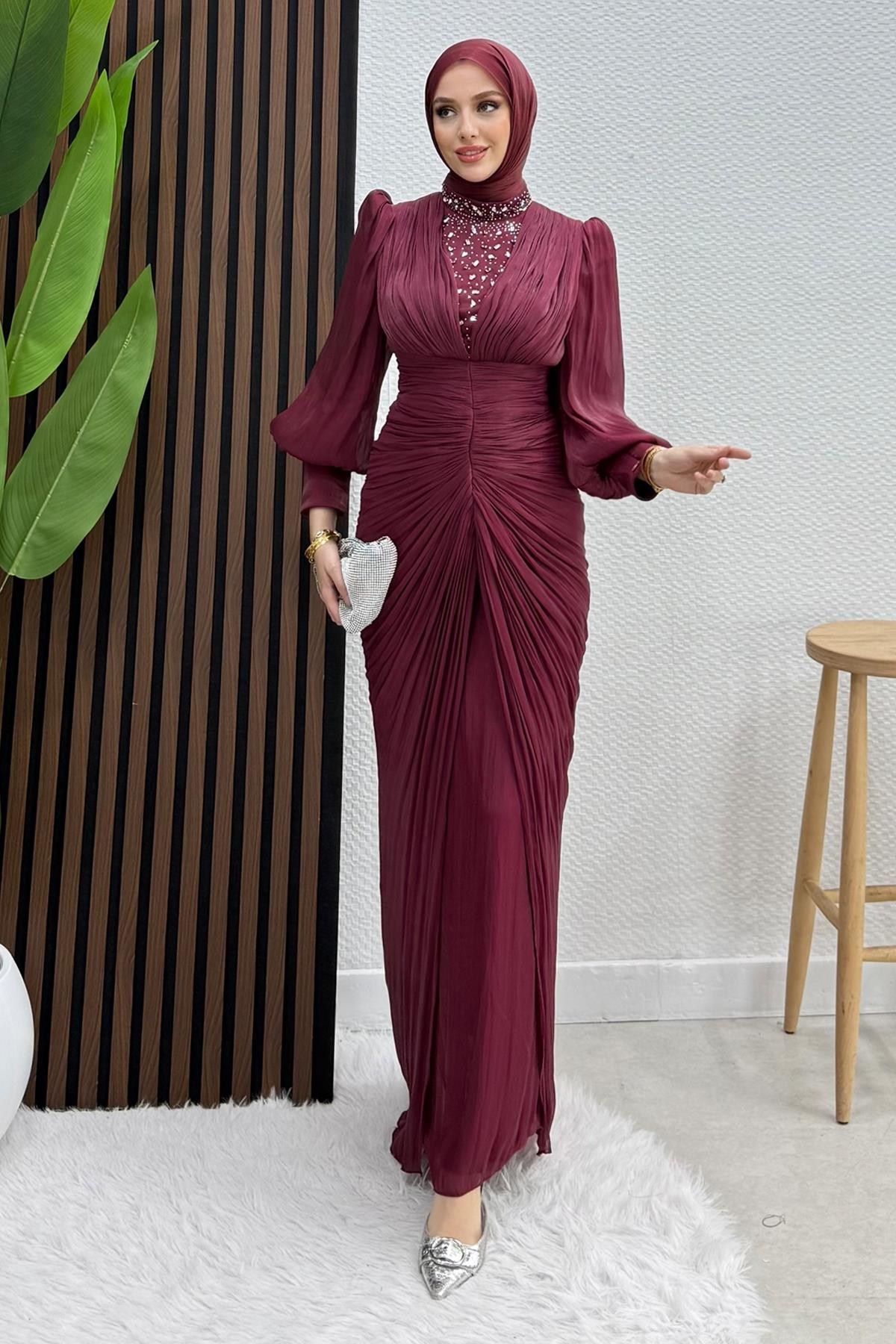 Melora Yoryo Abiye Bordo