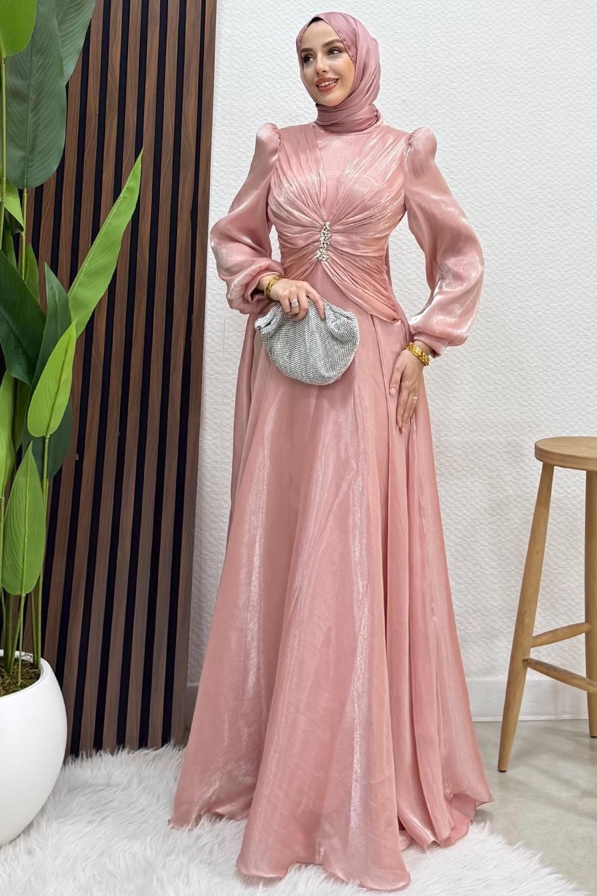 Miona Yoryo Abiye Soft Pembe