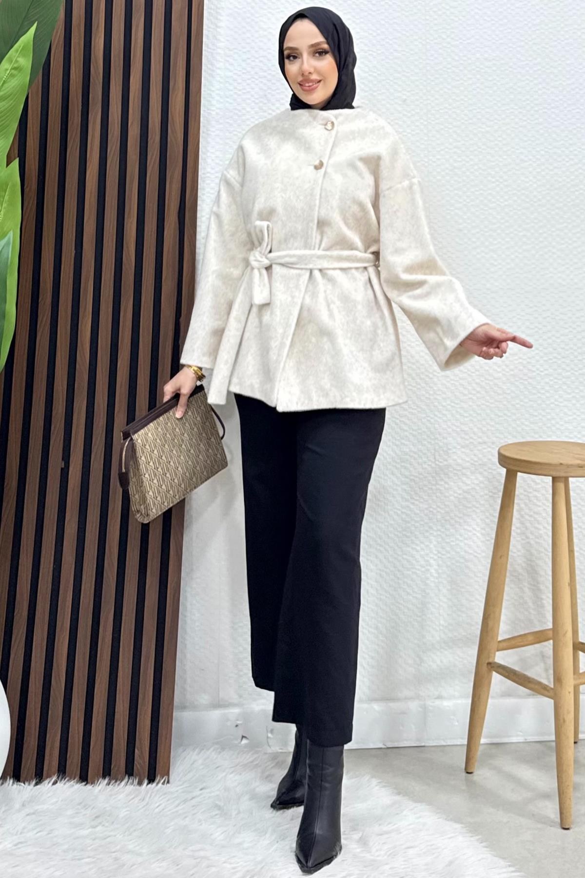 Oksana Kaşe Kaban Krem
