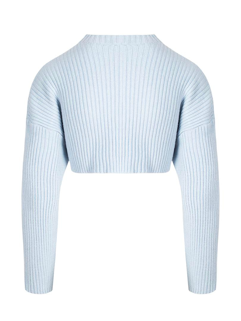 23FW113009 TRİKO CROP KAZAK