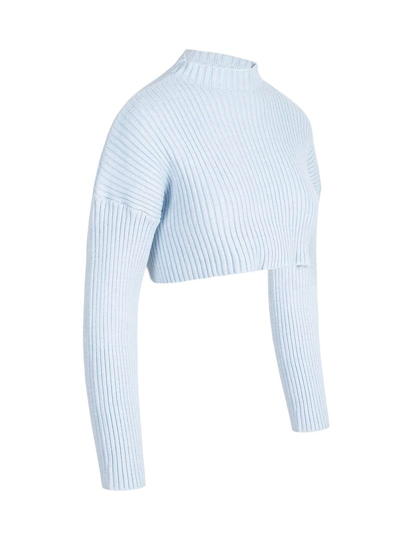 23FW113009 TRİKO CROP KAZAK
