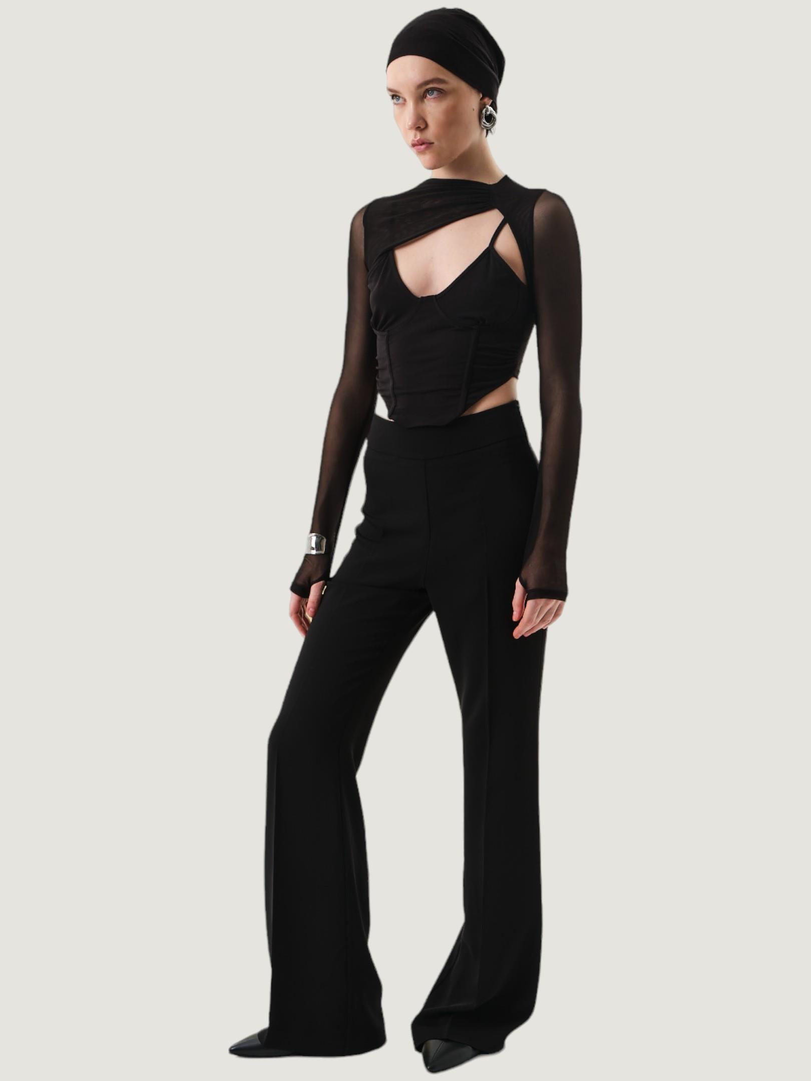 23SL109006 UZUN TÜL KOLLU KORSE GÖRÜNÜMLÜ BODY Kategorisiz Modelleri