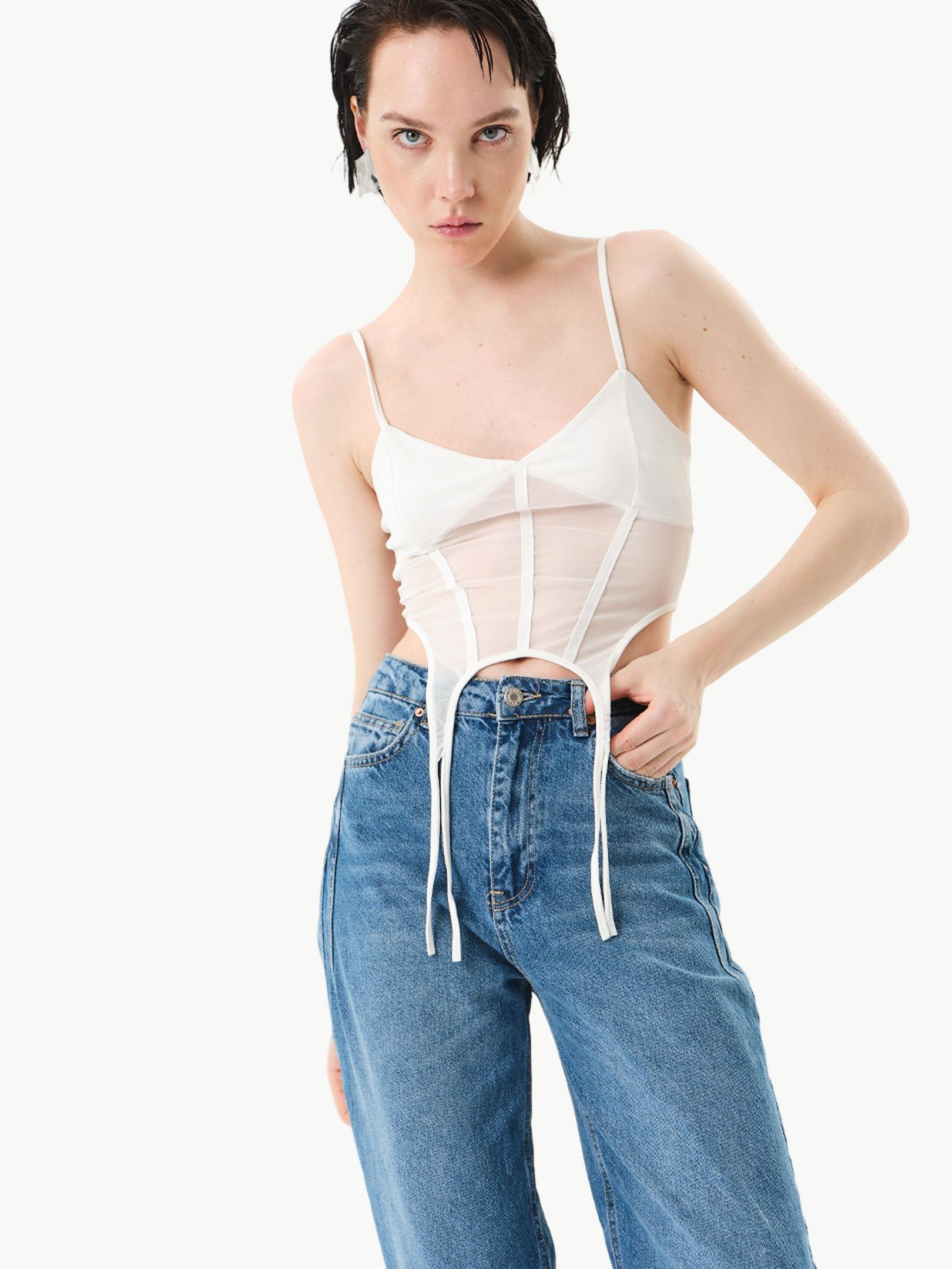 2498-FS4 YÜKSEL BEL WIDE LEG DENİM PANTOLON Kategorisiz Modelleri