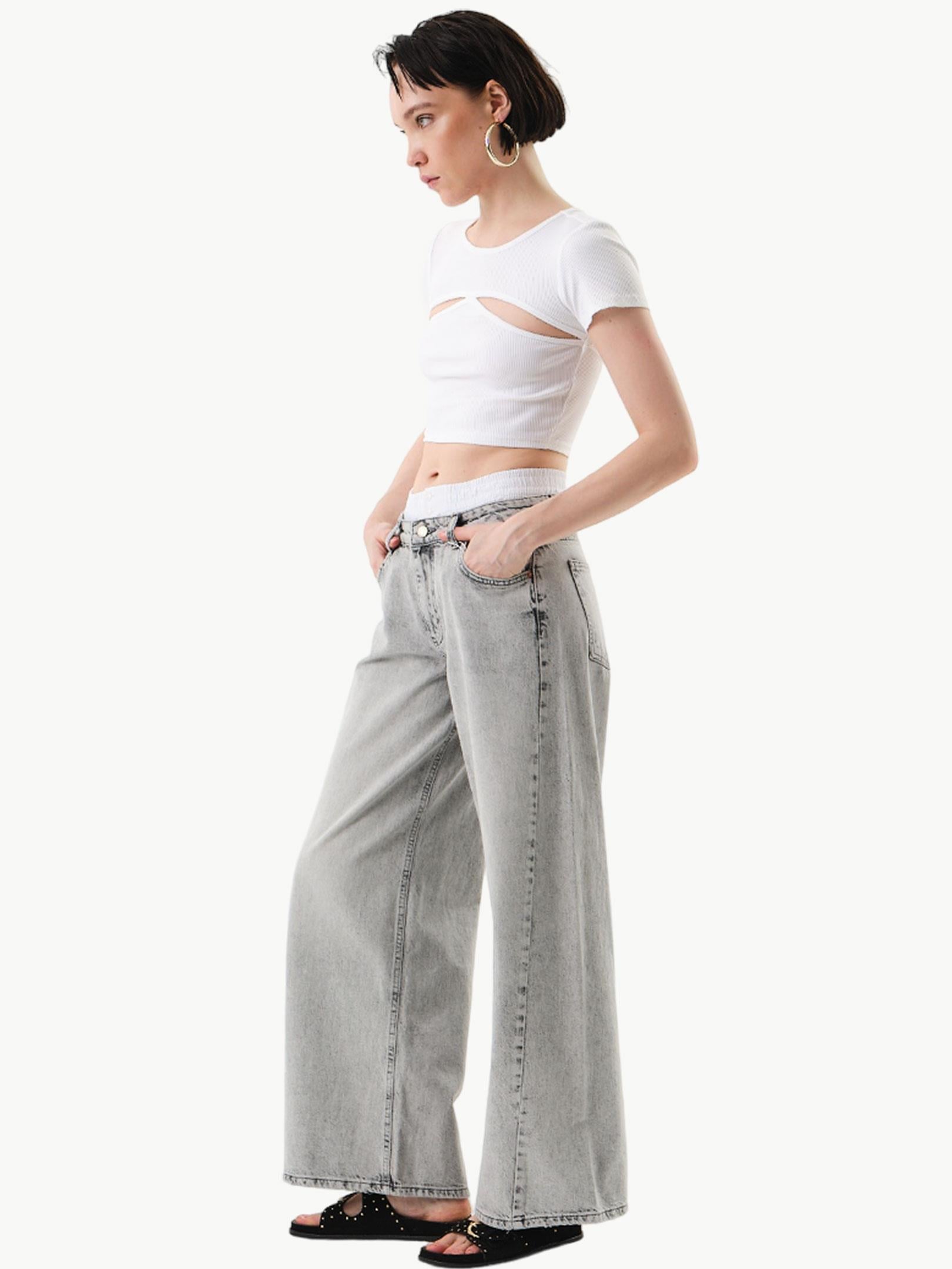 24SS103011 3190-5S4 GARNİ DETAYLI ÇİFT DÜĞME DENİM PANTOLON Kategorisiz Modelleri