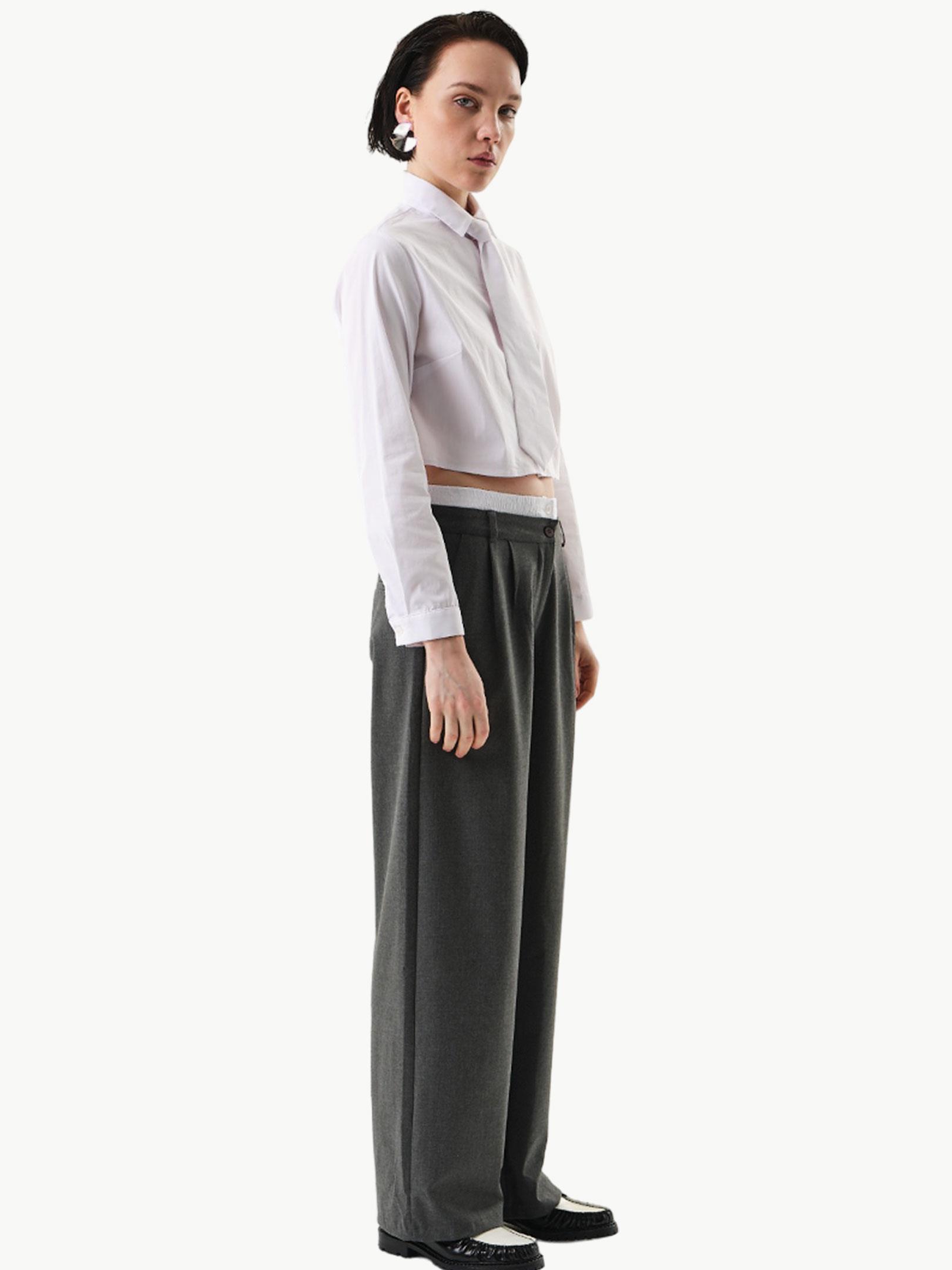 24SS103012 3176I-S4 GARNİ DETAYLI FLANEL KUMAŞ PANTOLON Kategorisiz Modelleri