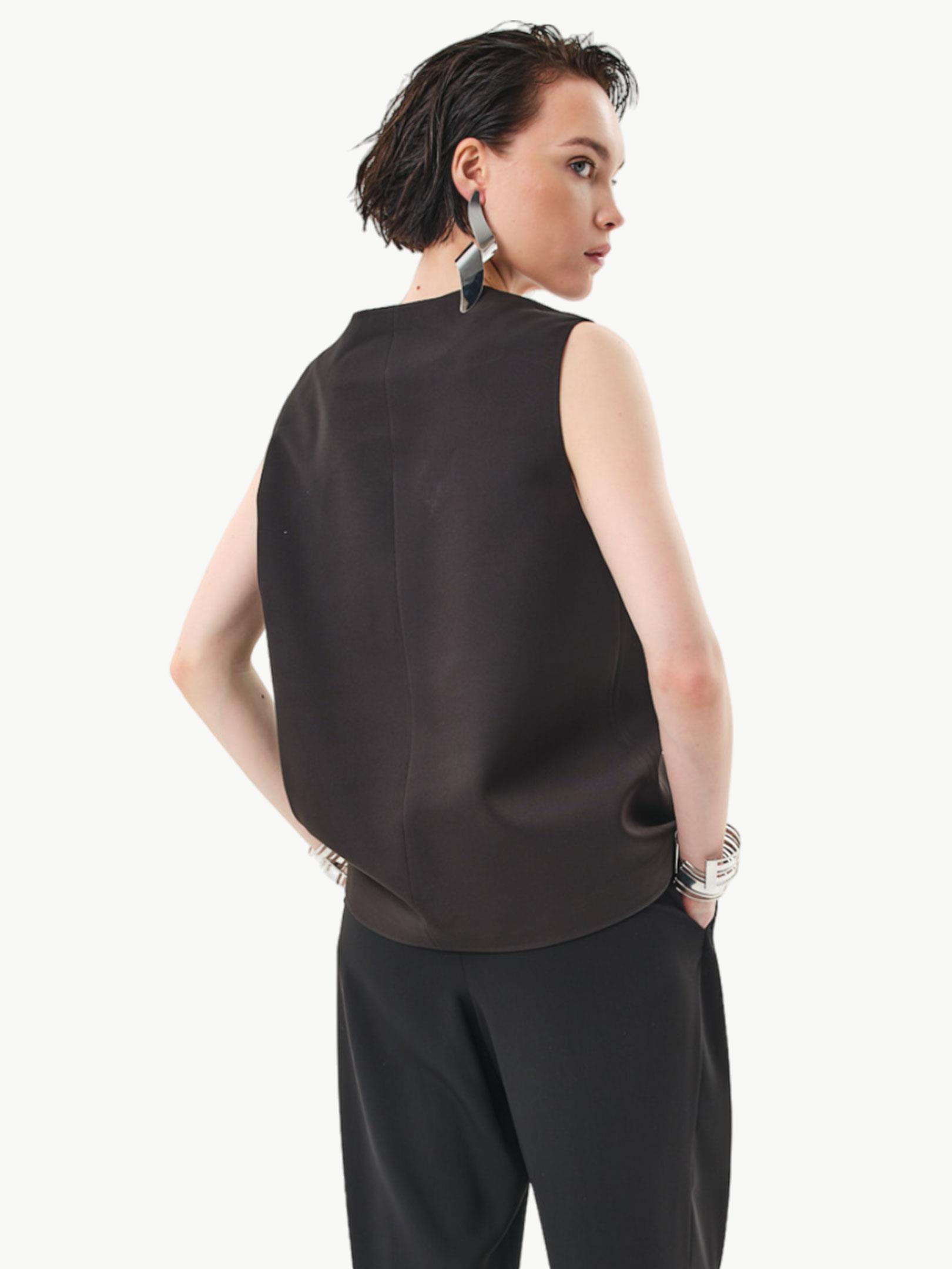 24SS106002 4002 siyah yelek- numune Kategorisiz Modelleri