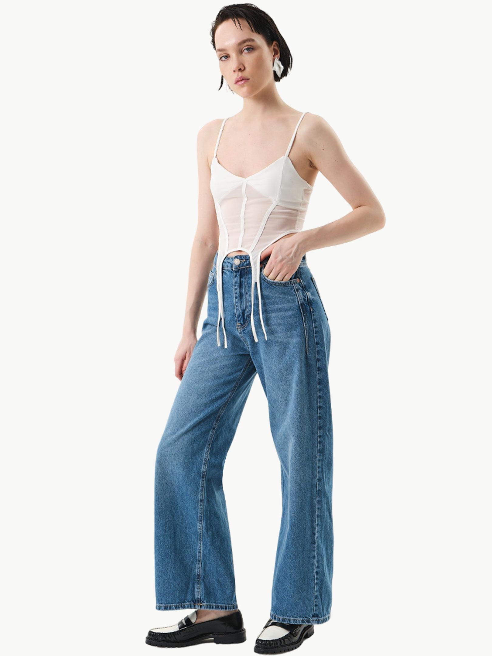 24SS109016 TW3-671 ASKILI TÜL DETAYLI BÜSTİYER Kategorisiz Modelleri