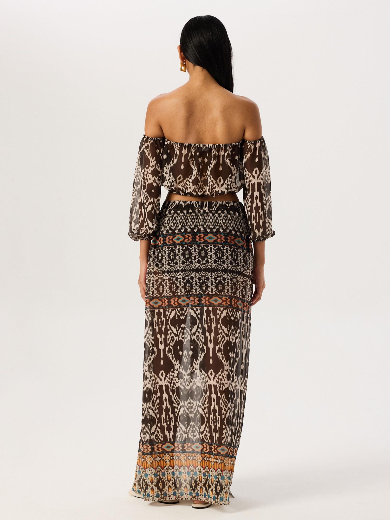 24SS109026 DÜŞÜK OMUZLU FONKSİYONEL BAĞLAMALI CROP BLUZ Kategorisiz Modelleri