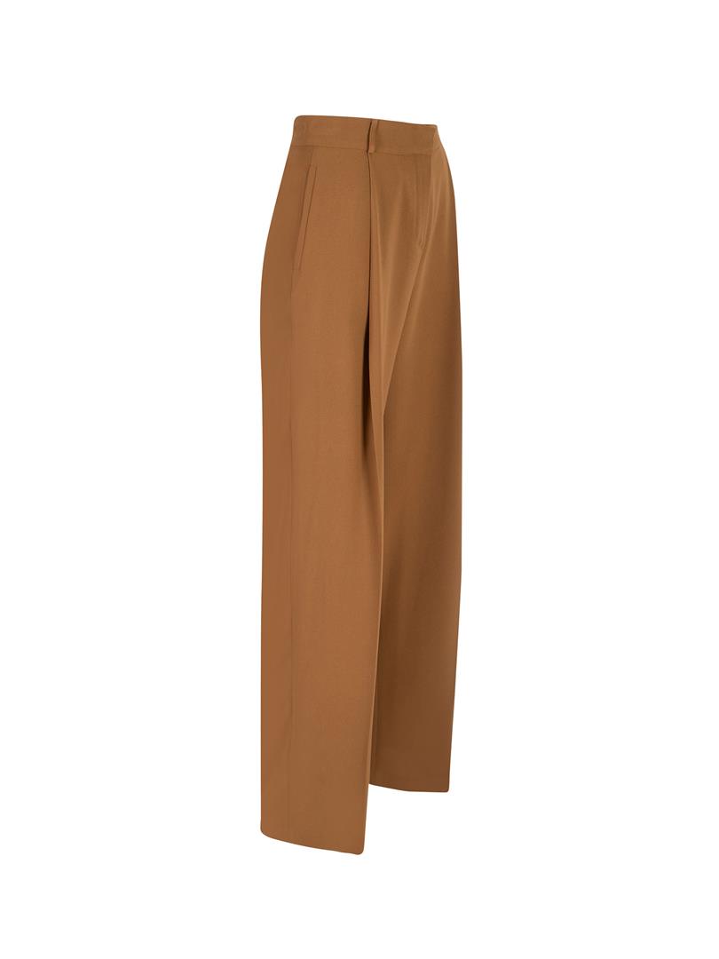 ALONZOA Bol Paça Krep Pantolon - Camel
