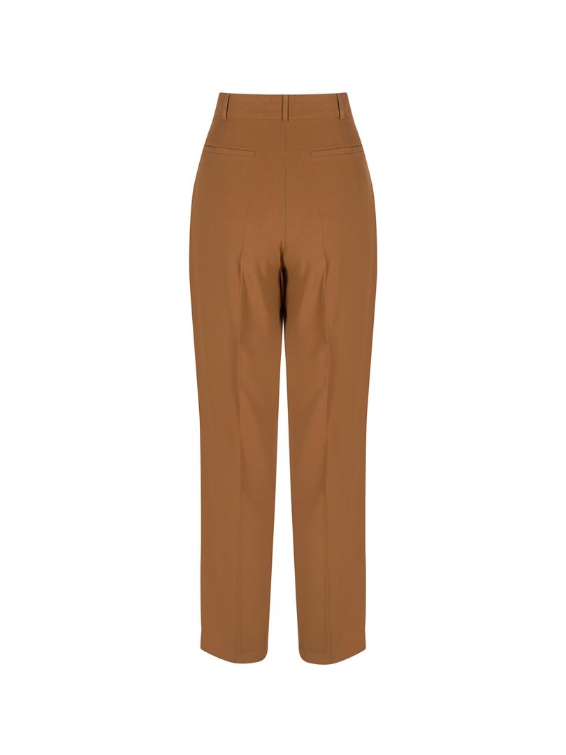 ALONZOA Bol Paça Krep Pantolon - Camel