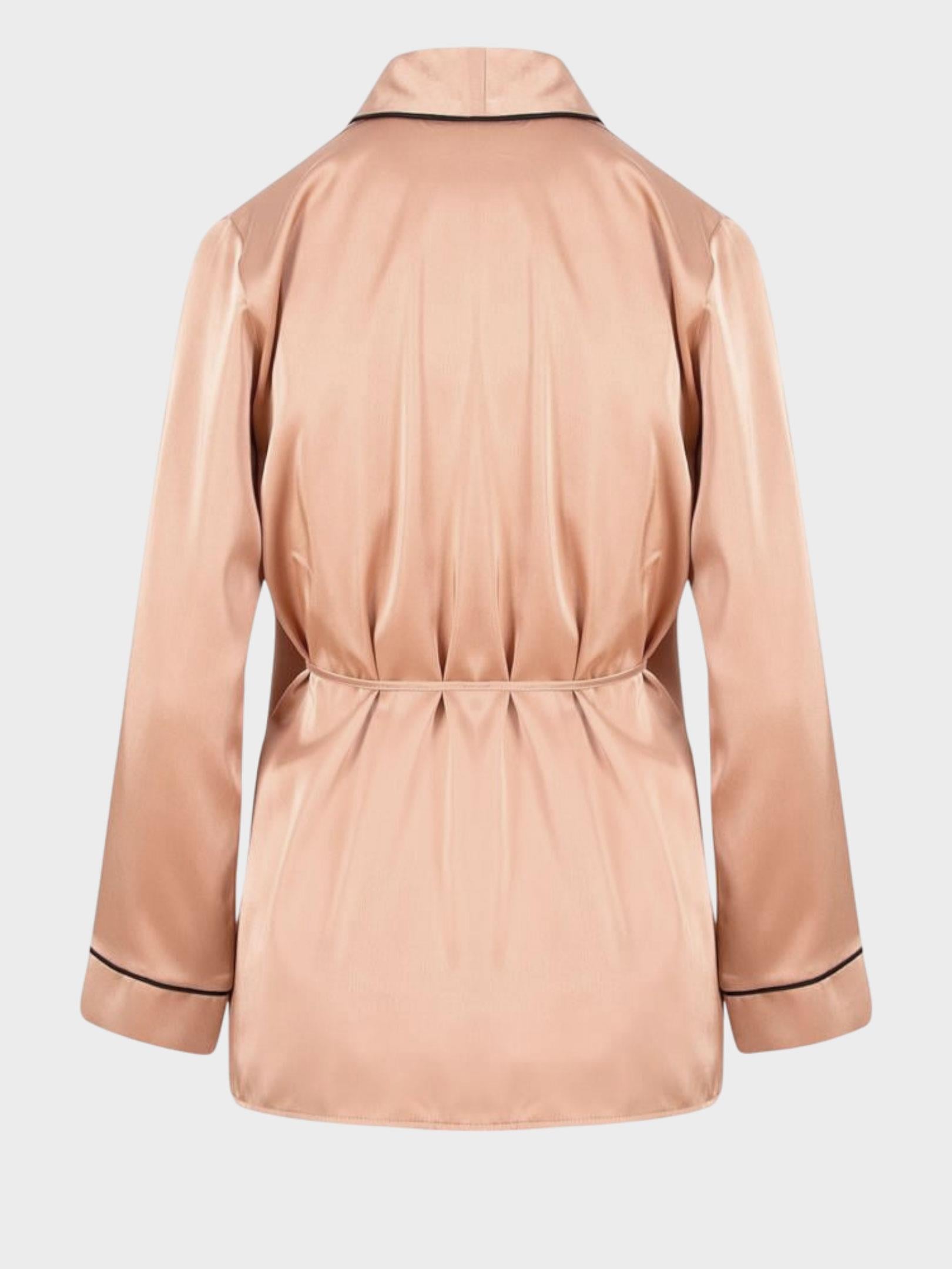 Anvelop Kapama Saten Pijama Ceket - Camel Ceket Modelleri