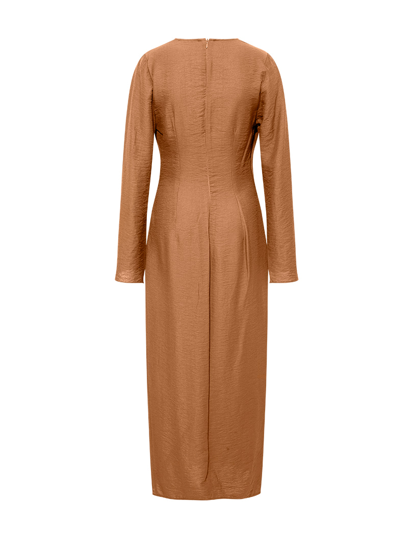 Anvelop Rahat Kesim Elbise - Camel