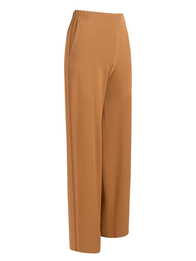 APHELANDRA Beli Lastikli Bol Paça Krep Pantolon - Camel