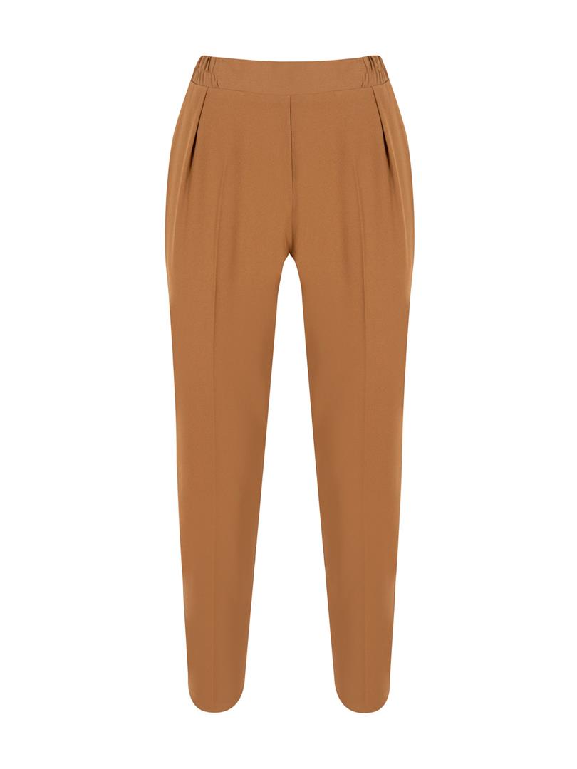 APHELANDRA Önü Korsajlı Arkası Lastikli Pantolon - Camel