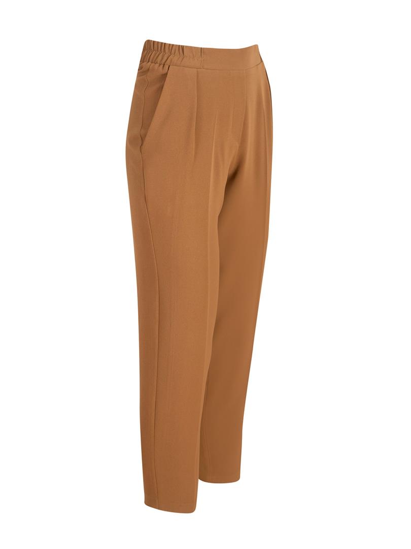 APHELANDRA Önü Korsajlı Arkası Lastikli Pantolon - Camel