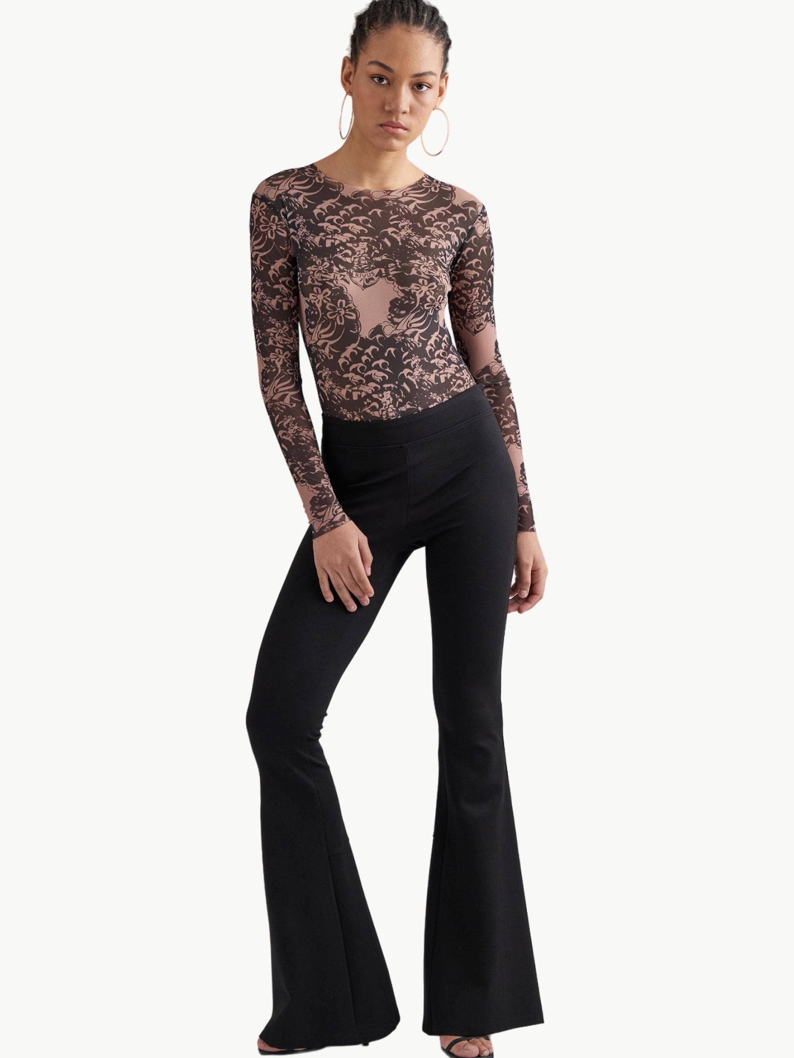 Arkası Yırtmaç Detaylı Pantolon - Siyah Pantolon Modelleri