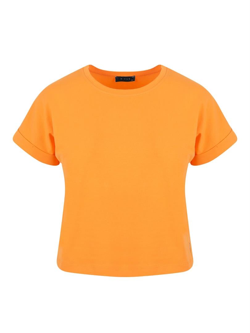 ATTACUS Bisiklet Yaka Basic Tişört - Turuncu