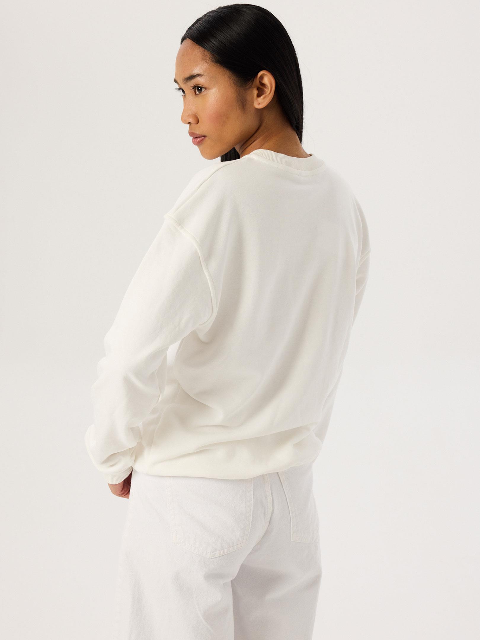 Baskı Detaylı Oversize Sweatshirt - Beyaz Sweatshirt Modelleri