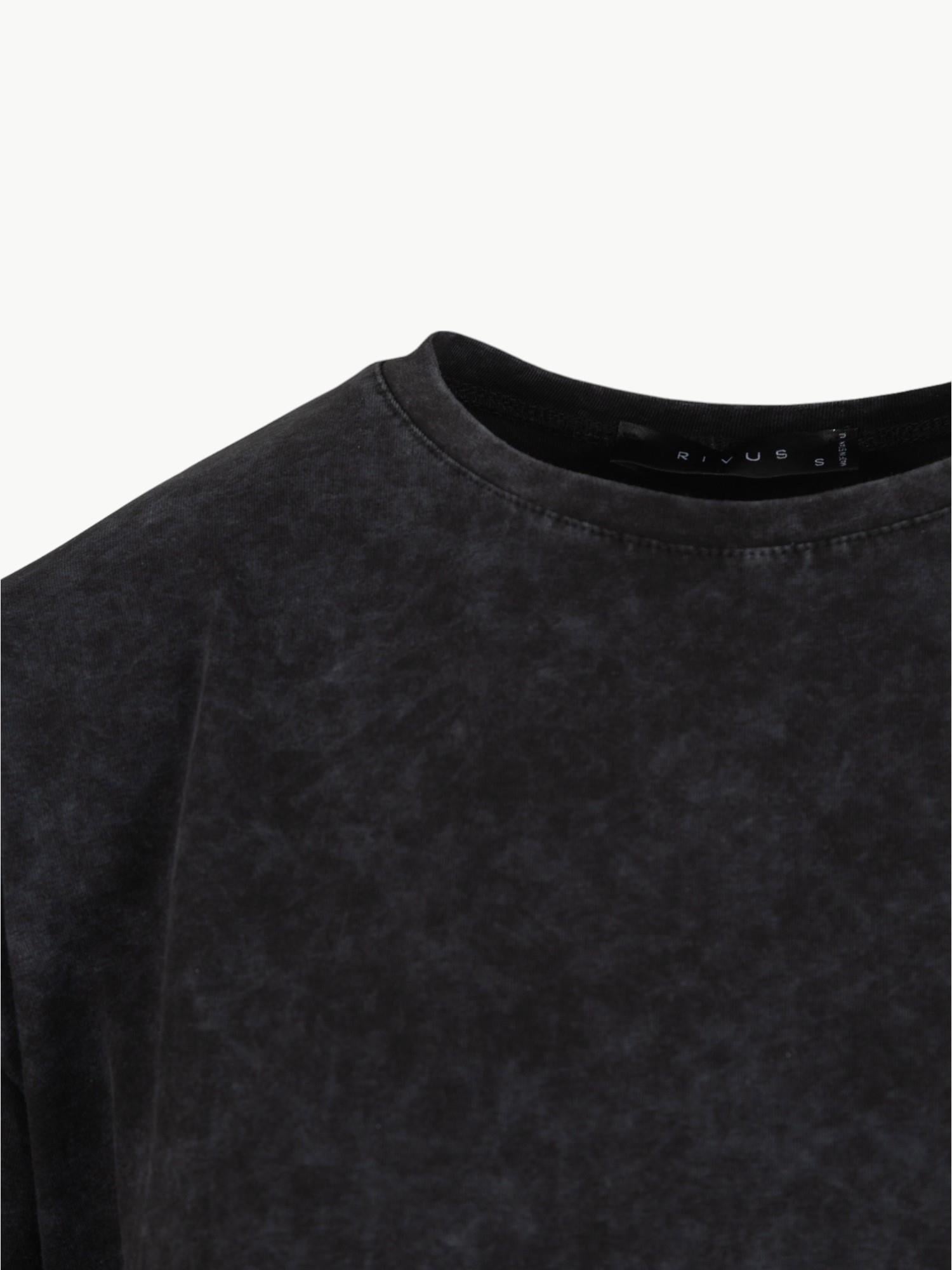 Batik Görünümlü Oversize T-Shirt - Antrasit  T-shirt Modelleri