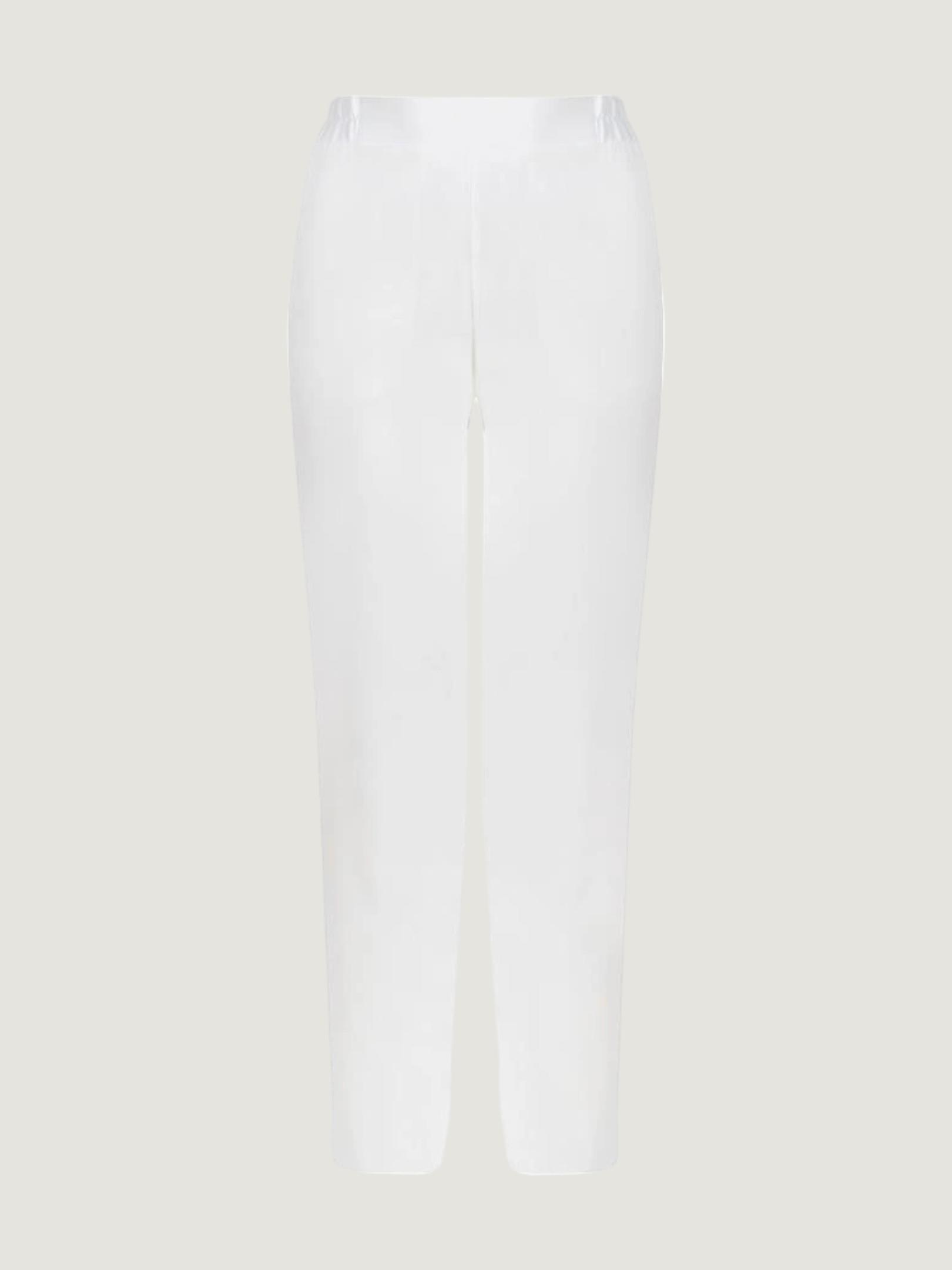 Beli Lastikli Bol Paça Krep Pantolon - Ekru Pantolon Modelleri