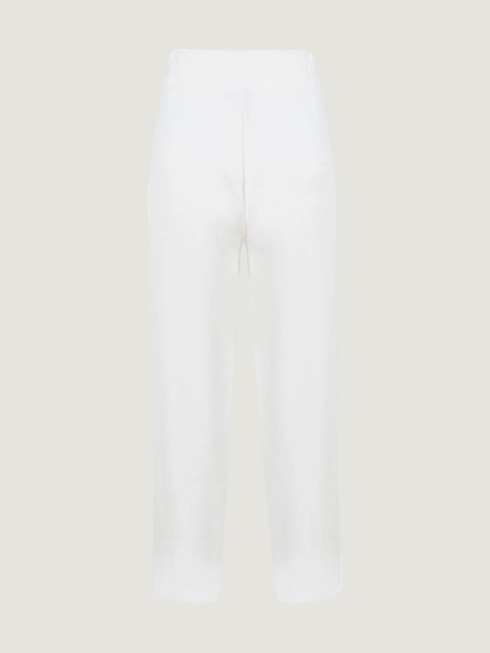 Beli Lastikli Bol Paça Krep Pantolon - Ekru Pantolon Modelleri