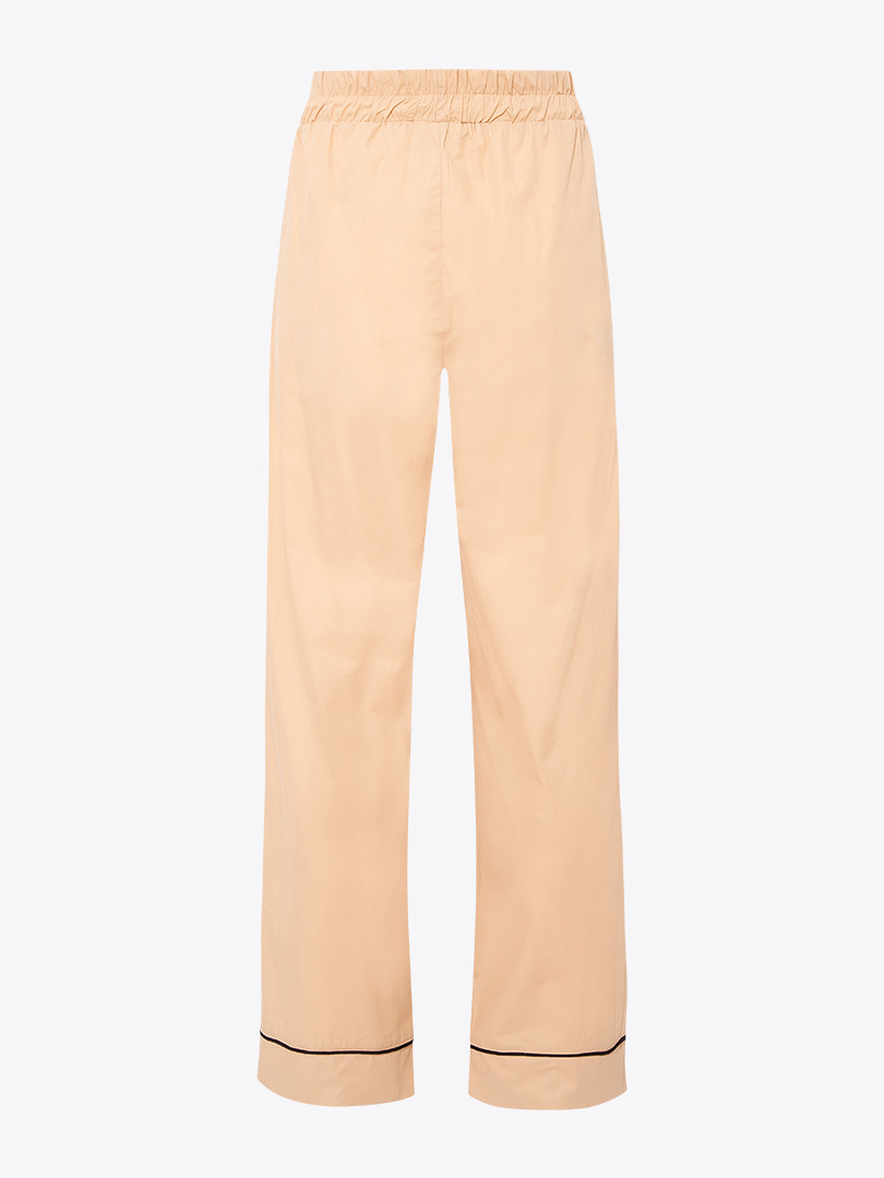 Beli Lastikli Bol Paça Pantolon - Bej