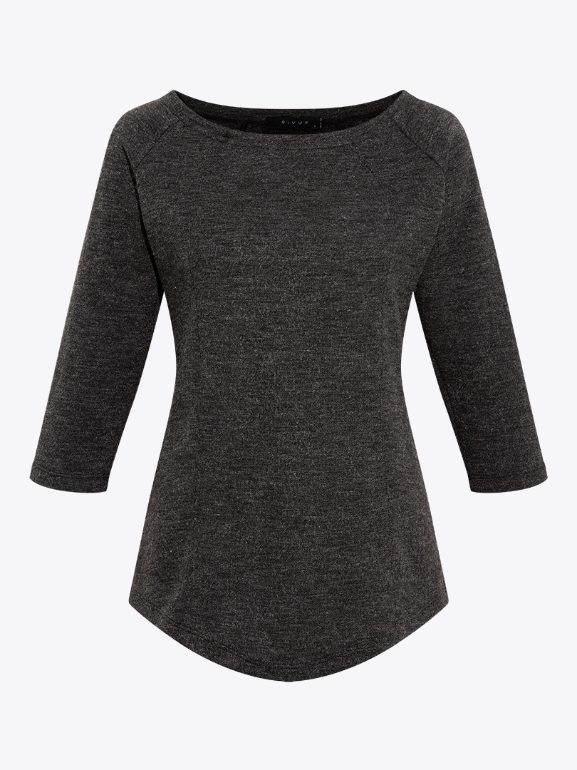 Beli Pencere Detaylı Bluz - Antrasit