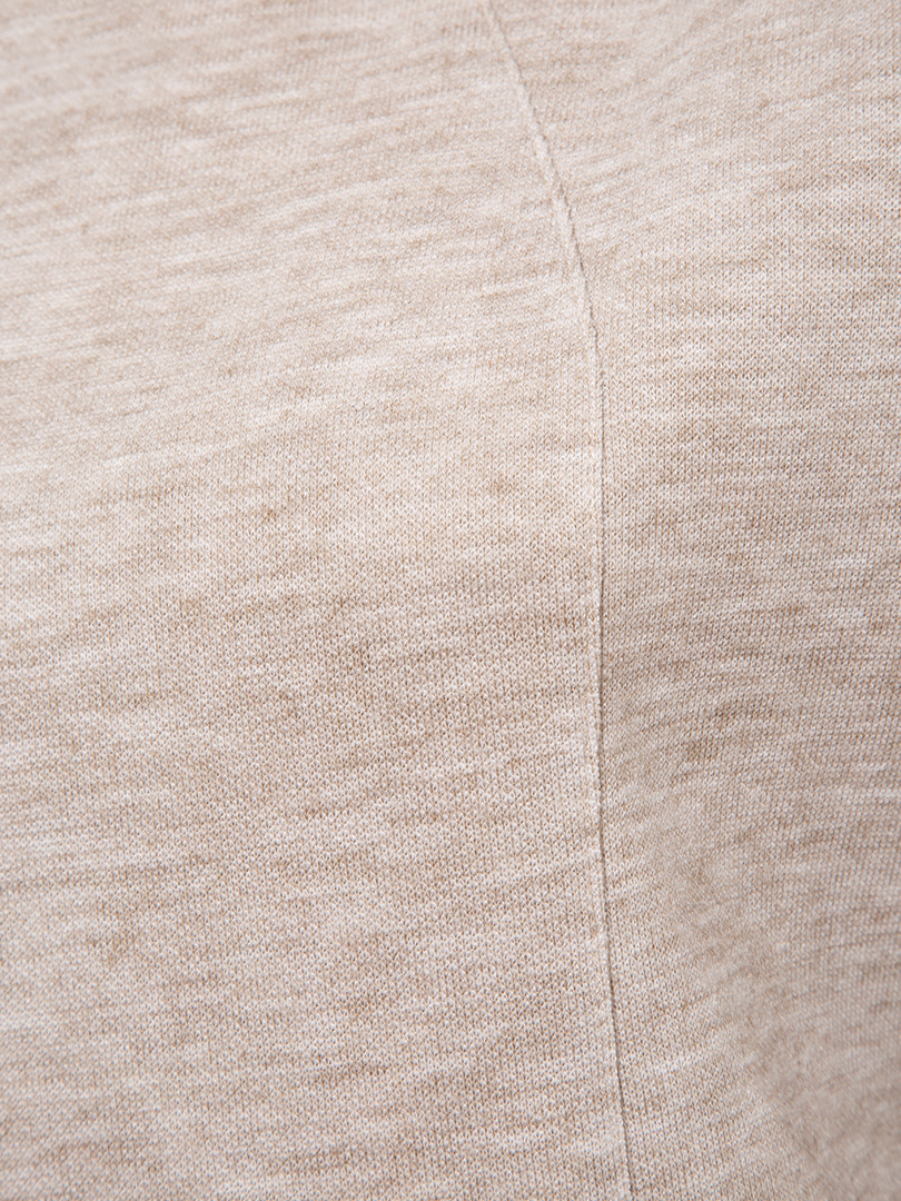 Beli Pencere Detaylı Bluz - Bej