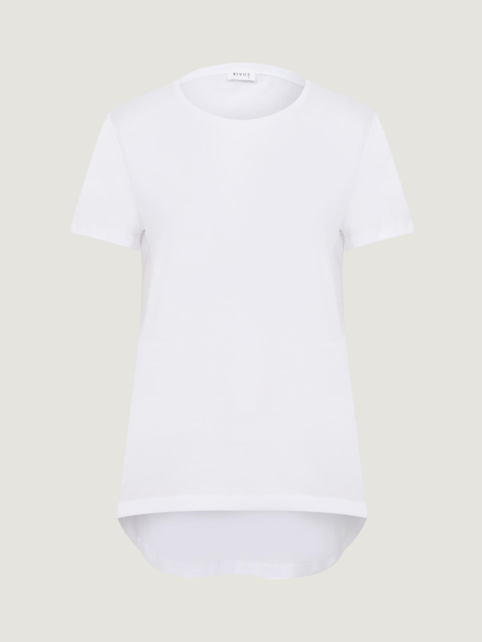 Bisiklet Yaka Arkası Uzun T-Shirt - Beyaz T-shirt Modelleri