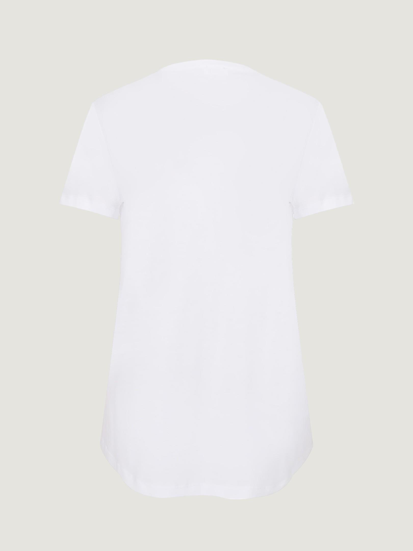 Bisiklet Yaka Arkası Uzun T-Shirt - Beyaz T-shirt Modelleri