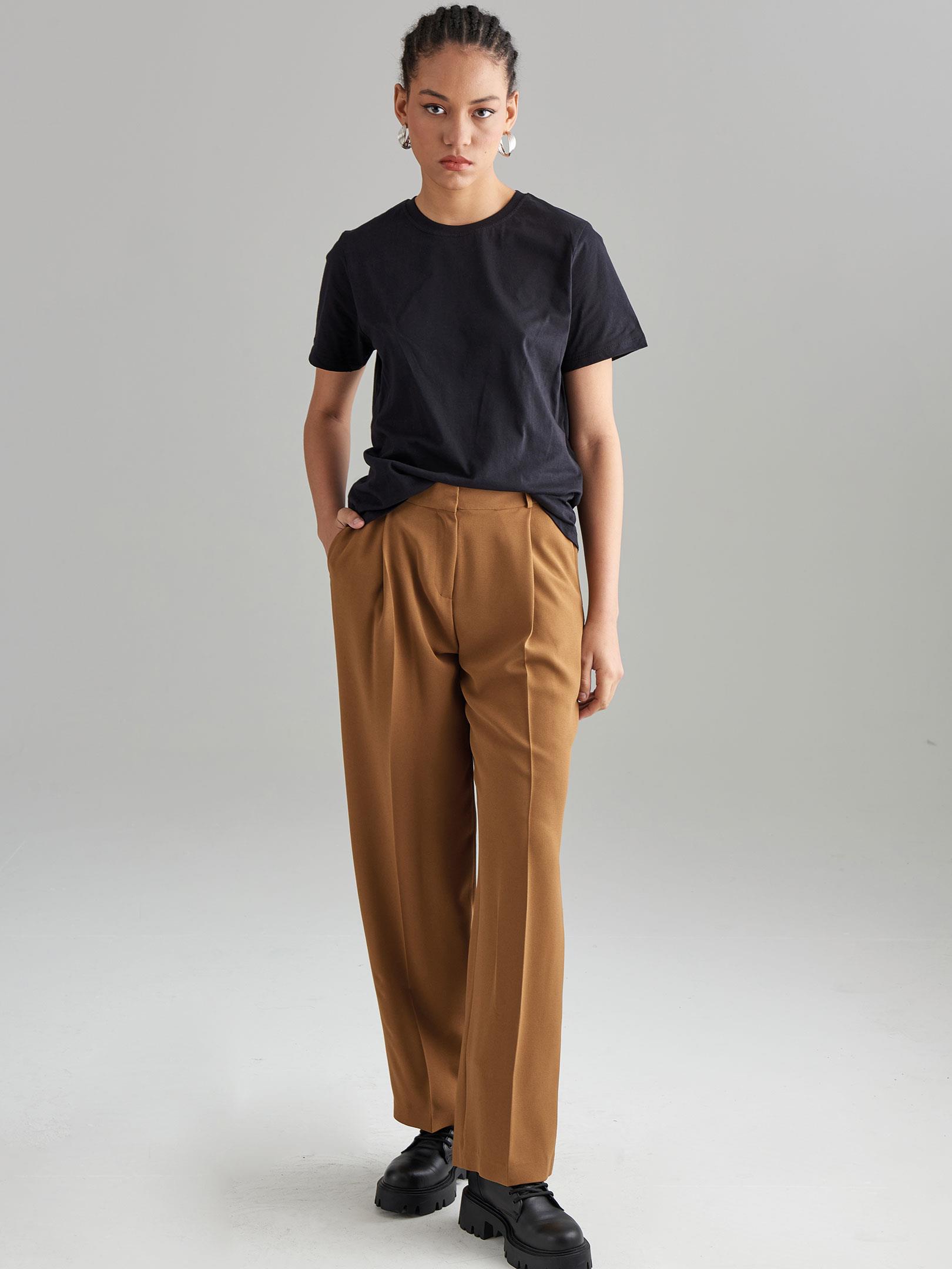 Bisiklet Yaka Oversize T-Shirt - Siyah T-shirt Modelleri