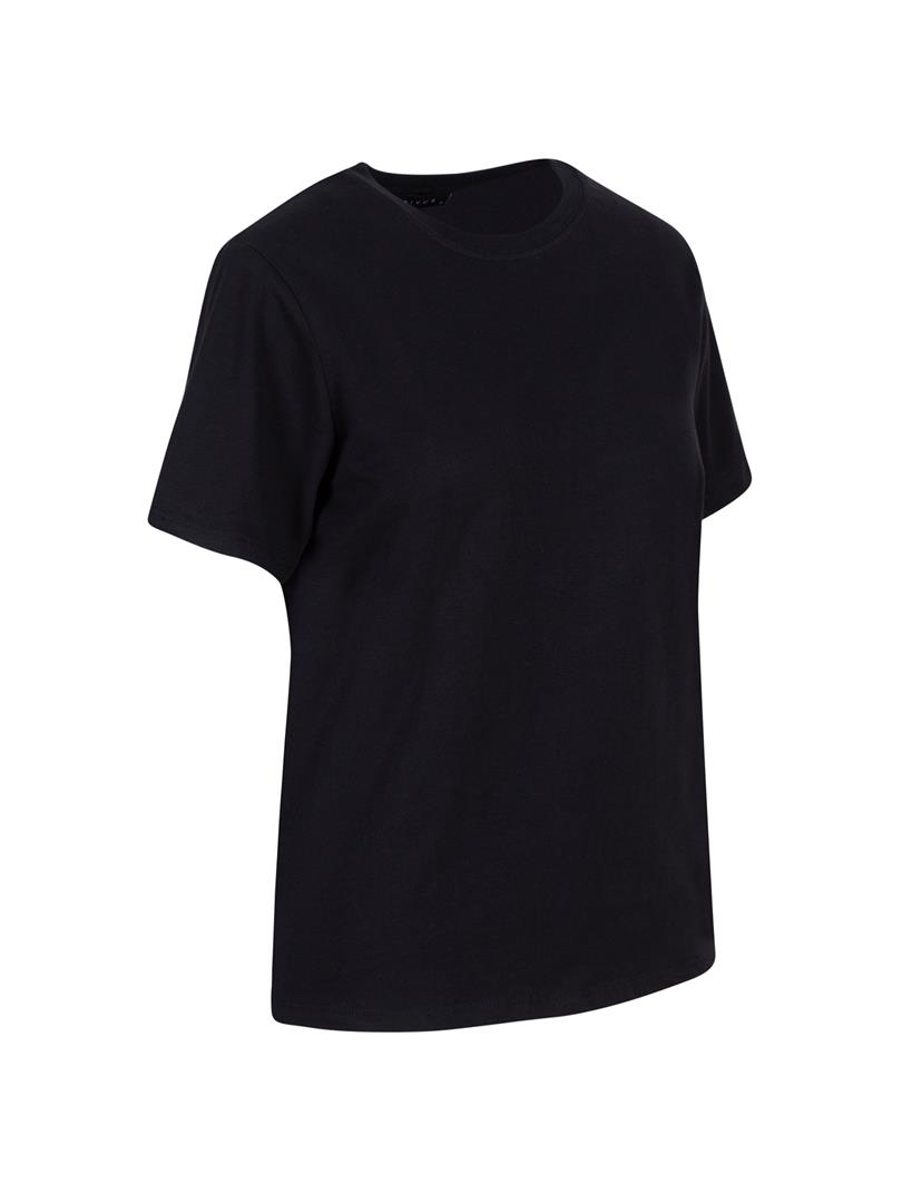 Bisiklet Yaka Oversize Tişört - Siyah