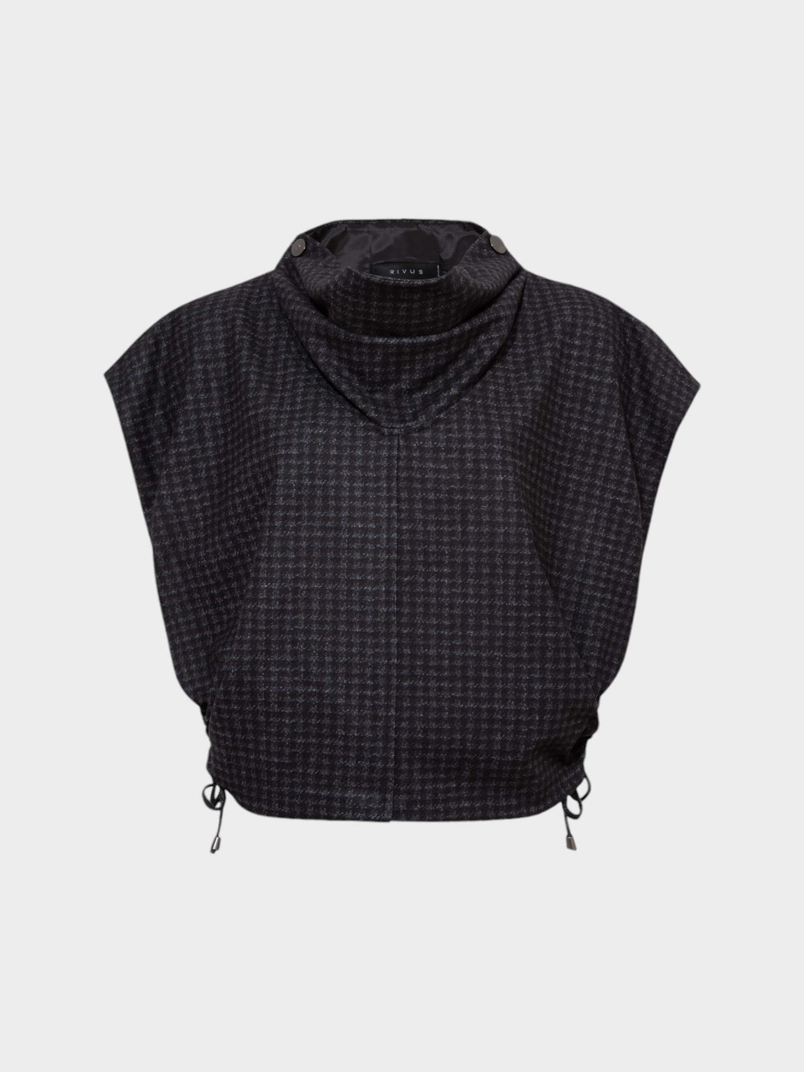 Boğazlı Kolsuz Bağcık Detaylı Dökümlü Yelek Kategorisiz Modelleri