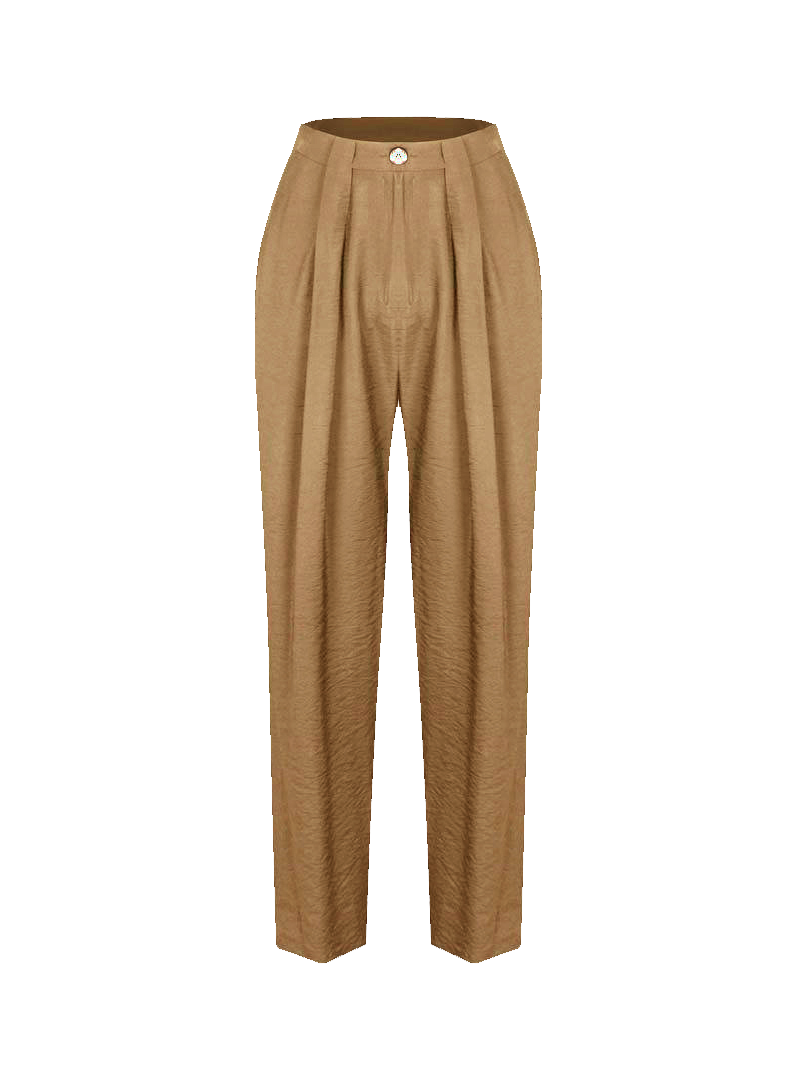 Bol Kesim Havuç Pantolon - Camel