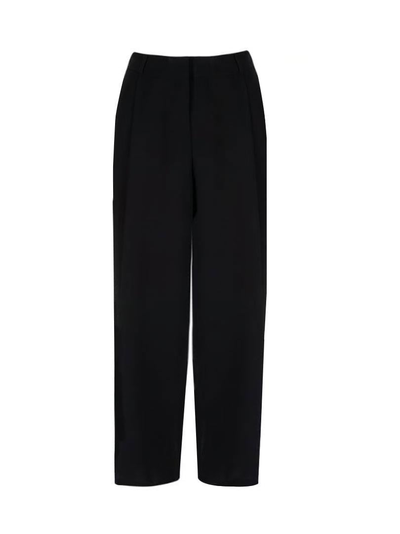 Bol Paça Krep Pantolon - Siyah Pantolon Modelleri