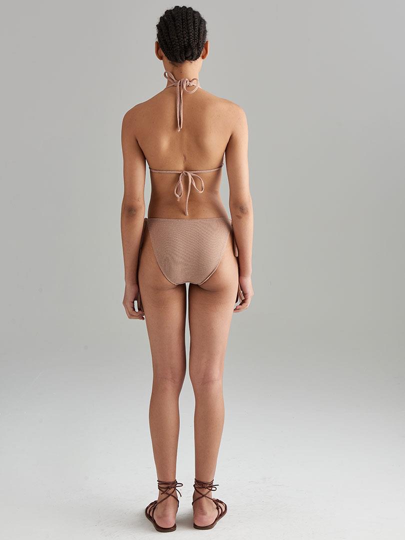 Bronz Üçgen Bikini Takımı - Kahve