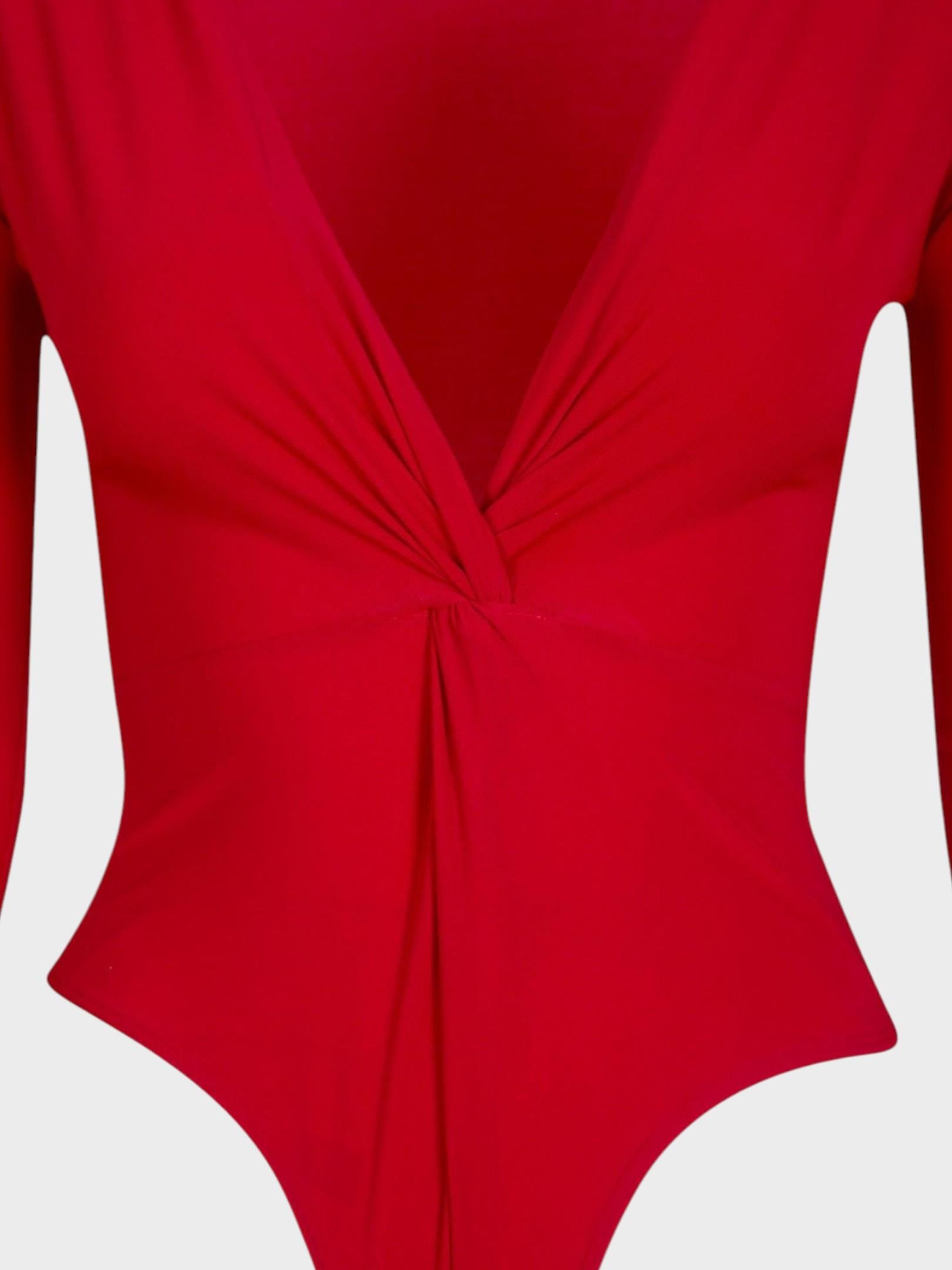Burgu Detaylı Çıtçıtlı Body - Kırmızı Body Modelleri