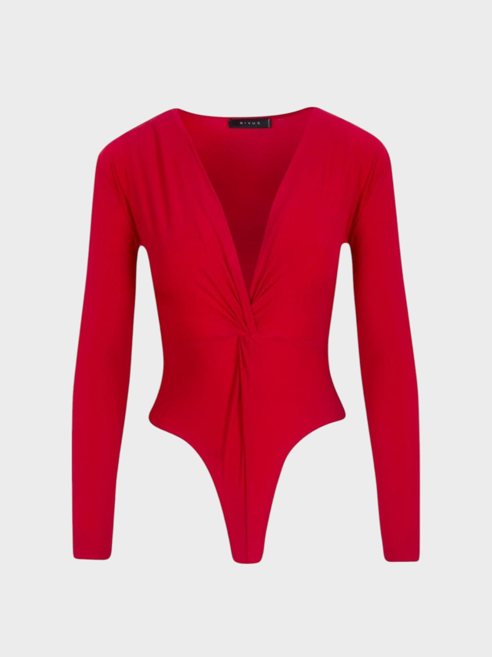 Burgu Detaylı Çıtçıtlı Body - Kırmızı Body Modelleri