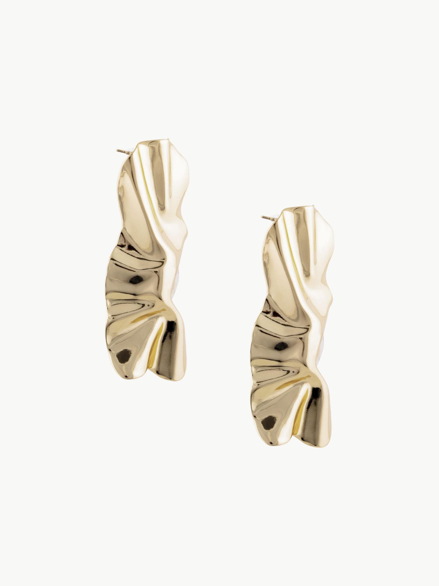 Büyük Boy Soyut Küpe - Gold Küpe Modelleri