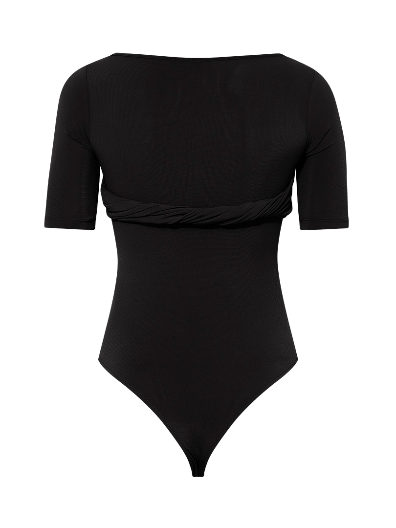 Çapraz Geçişli Bağlamalı Body - Siyah