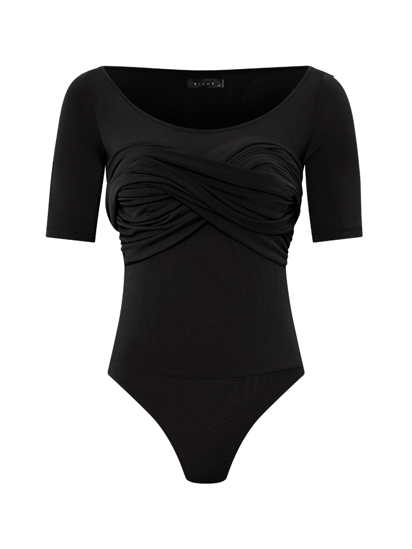 Çapraz Geçişli Bağlamalı Body - Siyah