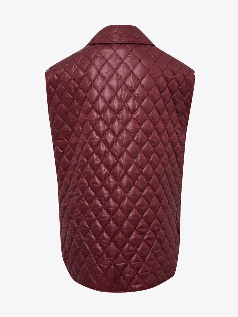 Cepli Kapitone Yelek - Bordo