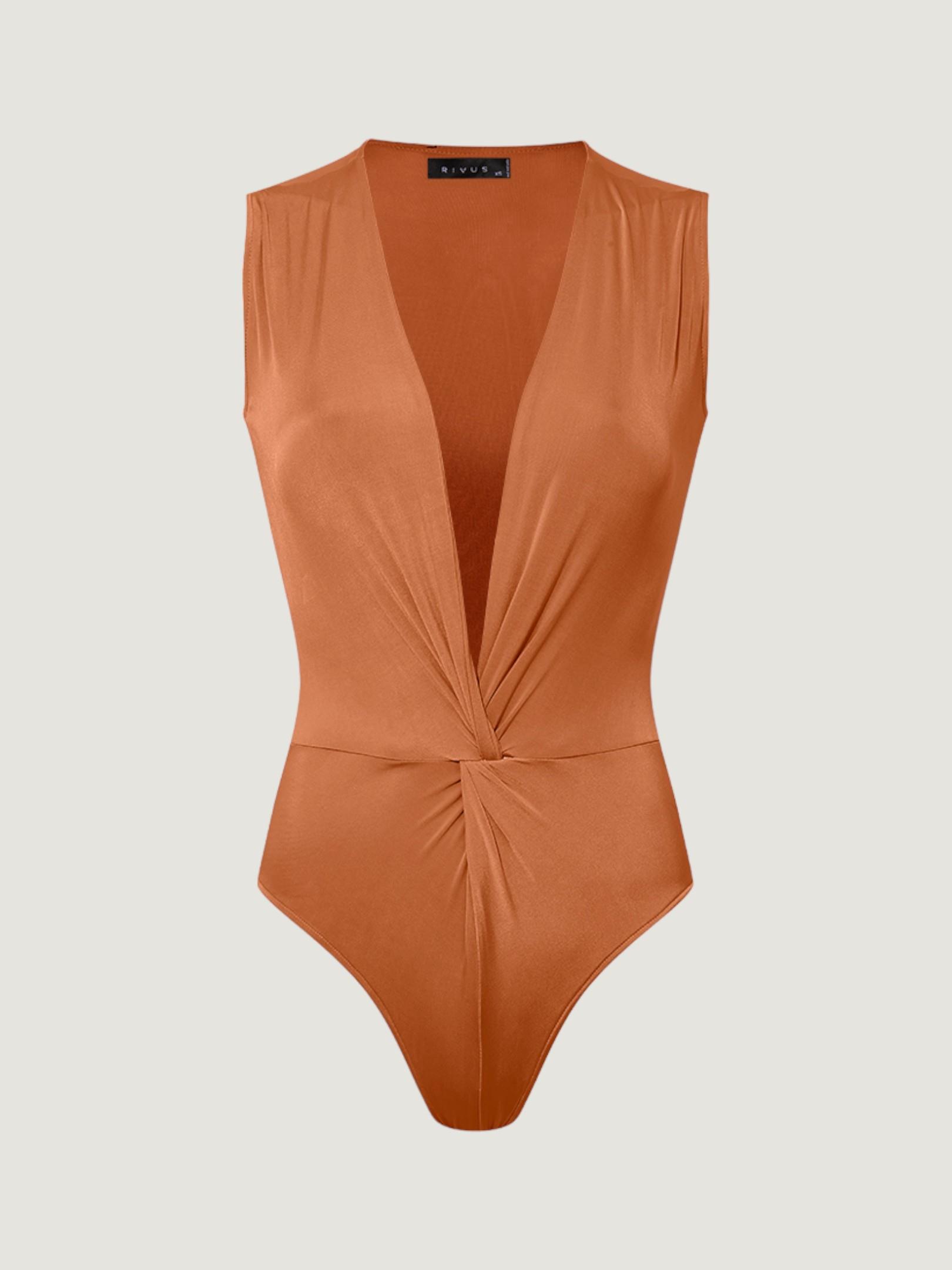 Çıtçıtlı Kolsuz İkonik Body - Taba Body Modelleri