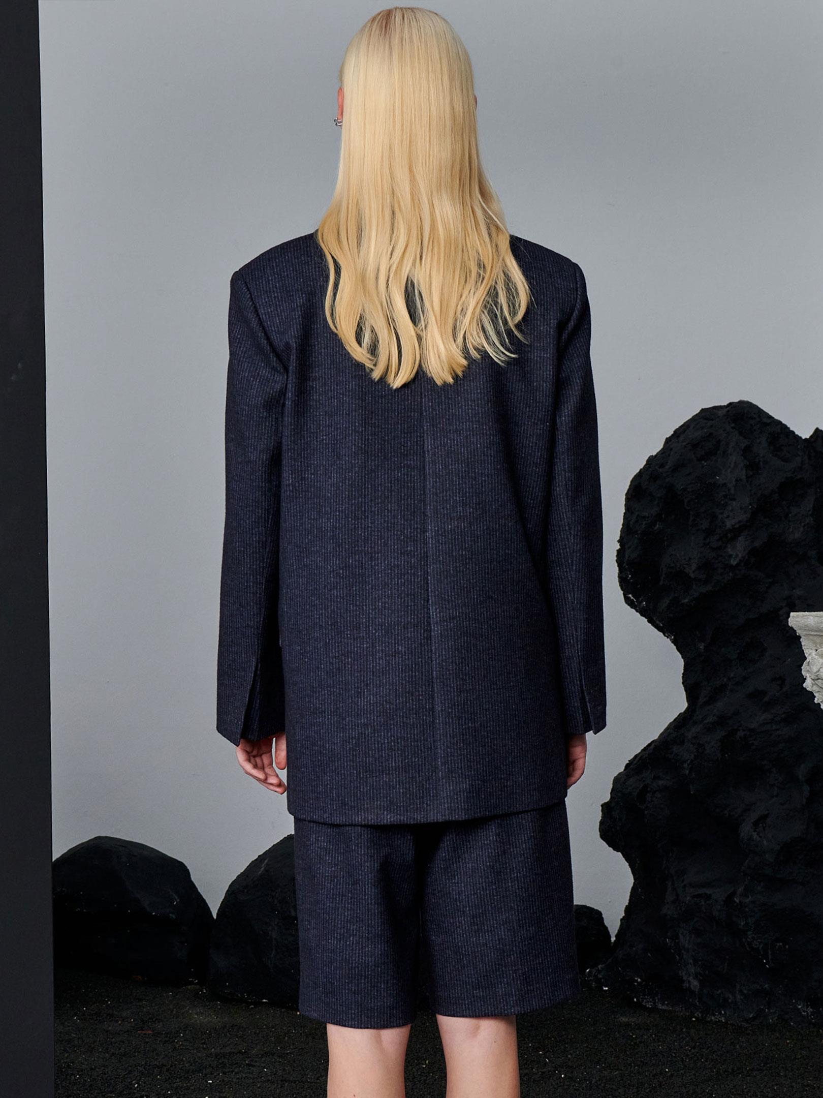 Çizgili Oversize Kesim Ceket Kategorisiz Modelleri