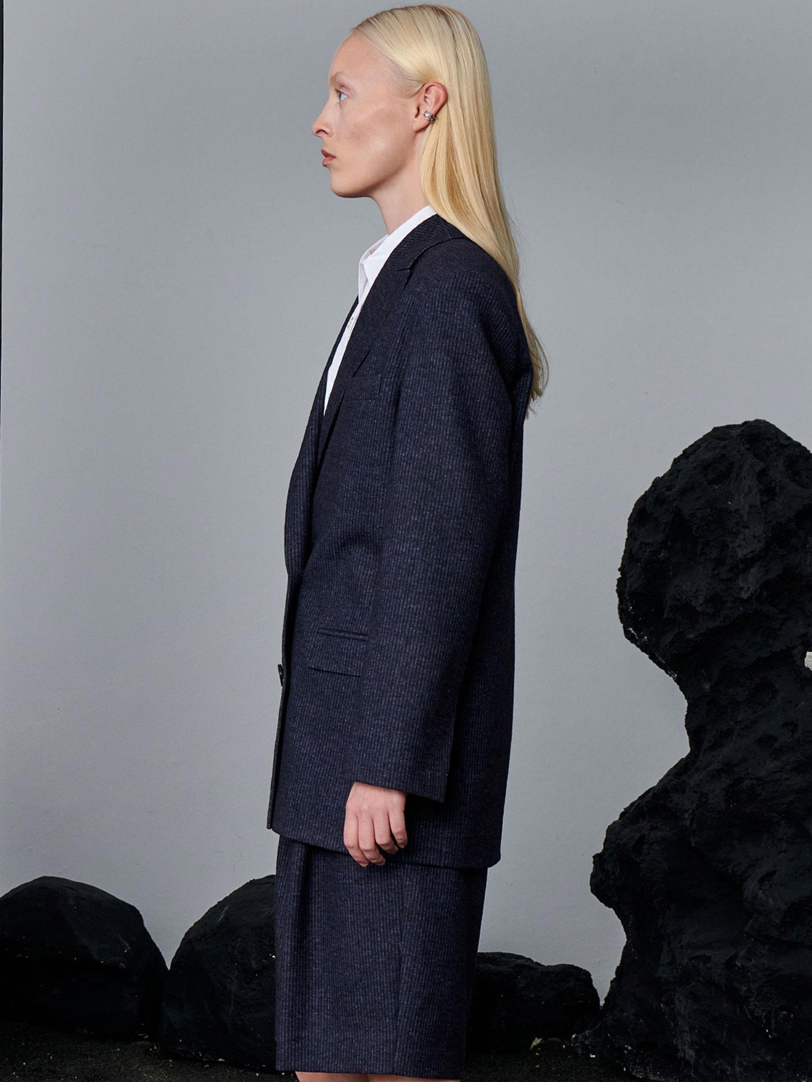 Çizgili Oversize Kesim Ceket Kategorisiz Modelleri