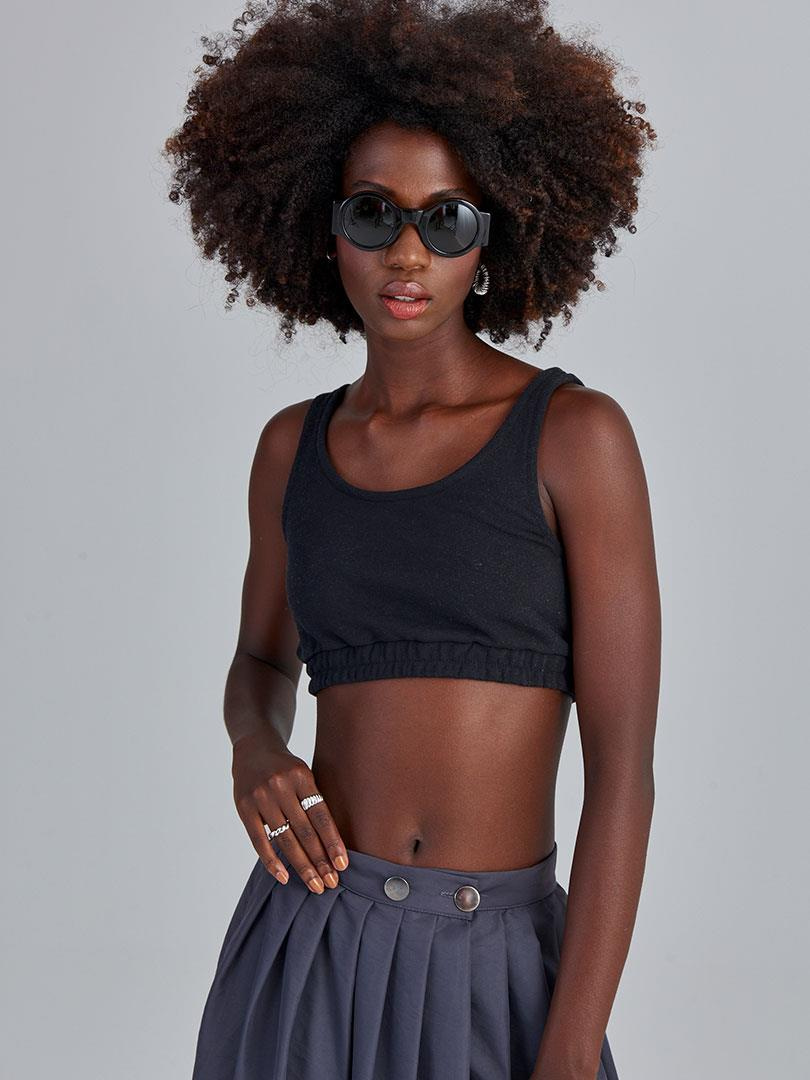 Crop Penye Beli Lastikli Atlet Body & Bluz Modelleri