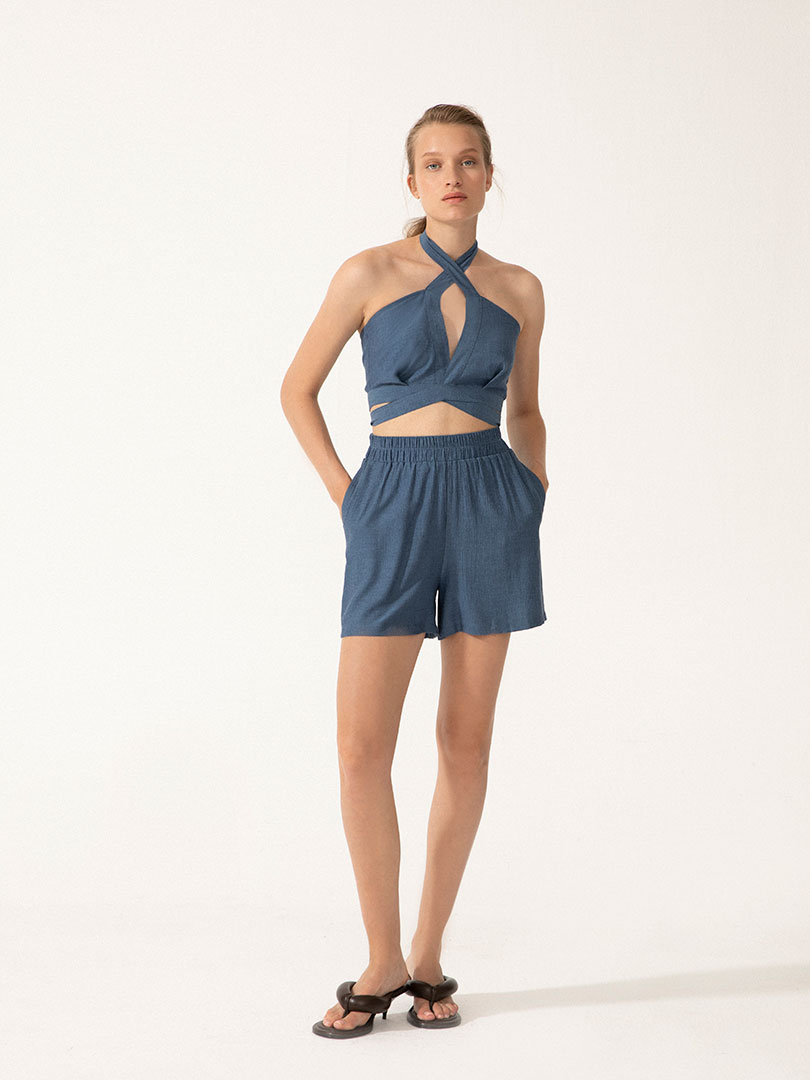 Crop Top - Mavi