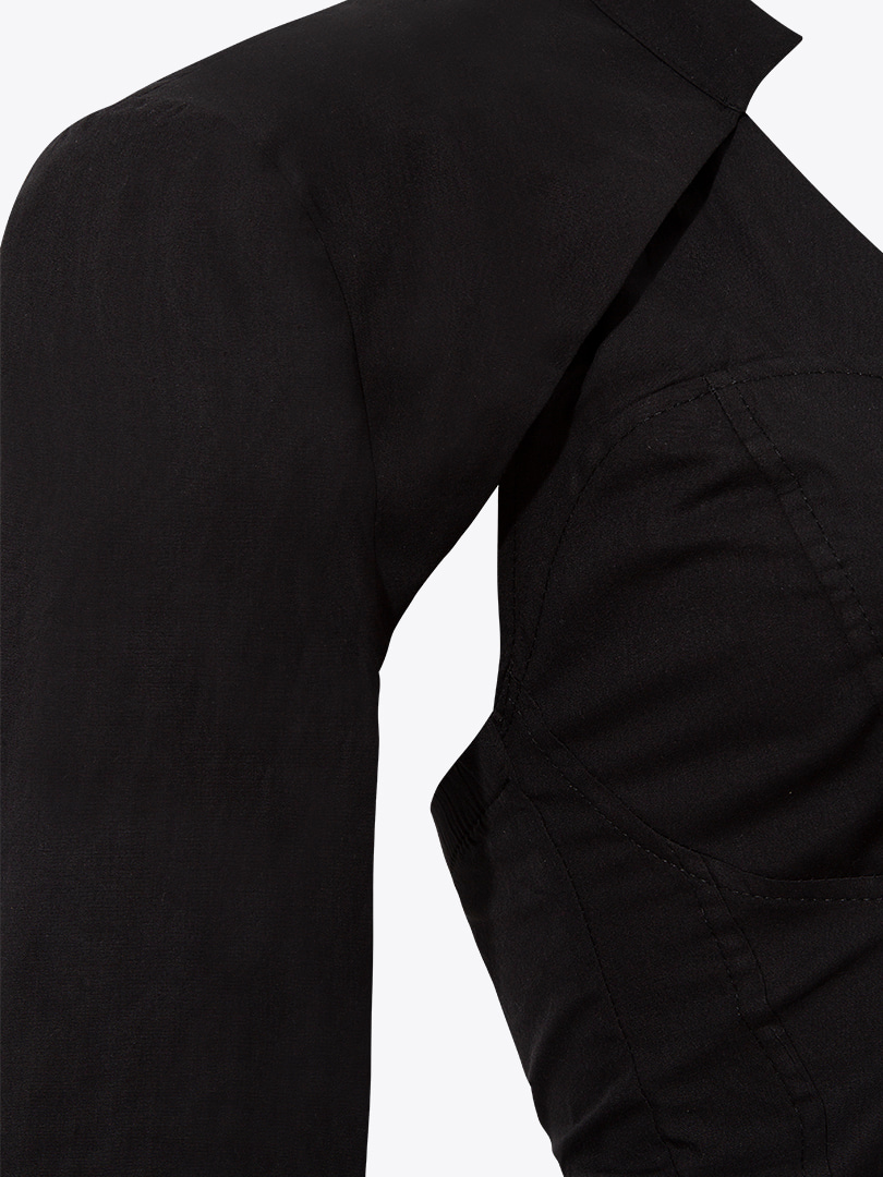 Cut Out Detaylı Gömlek - Siyah