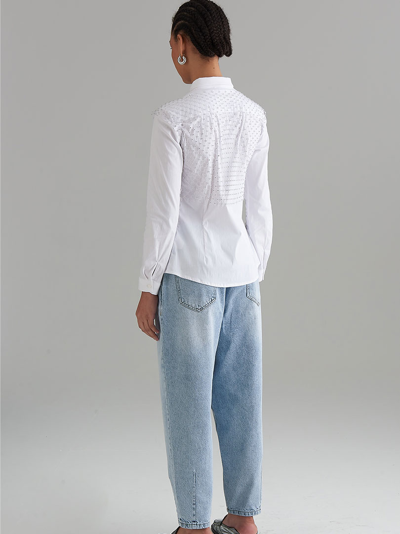 Denim Bol Mom Pantolon - İndigo
