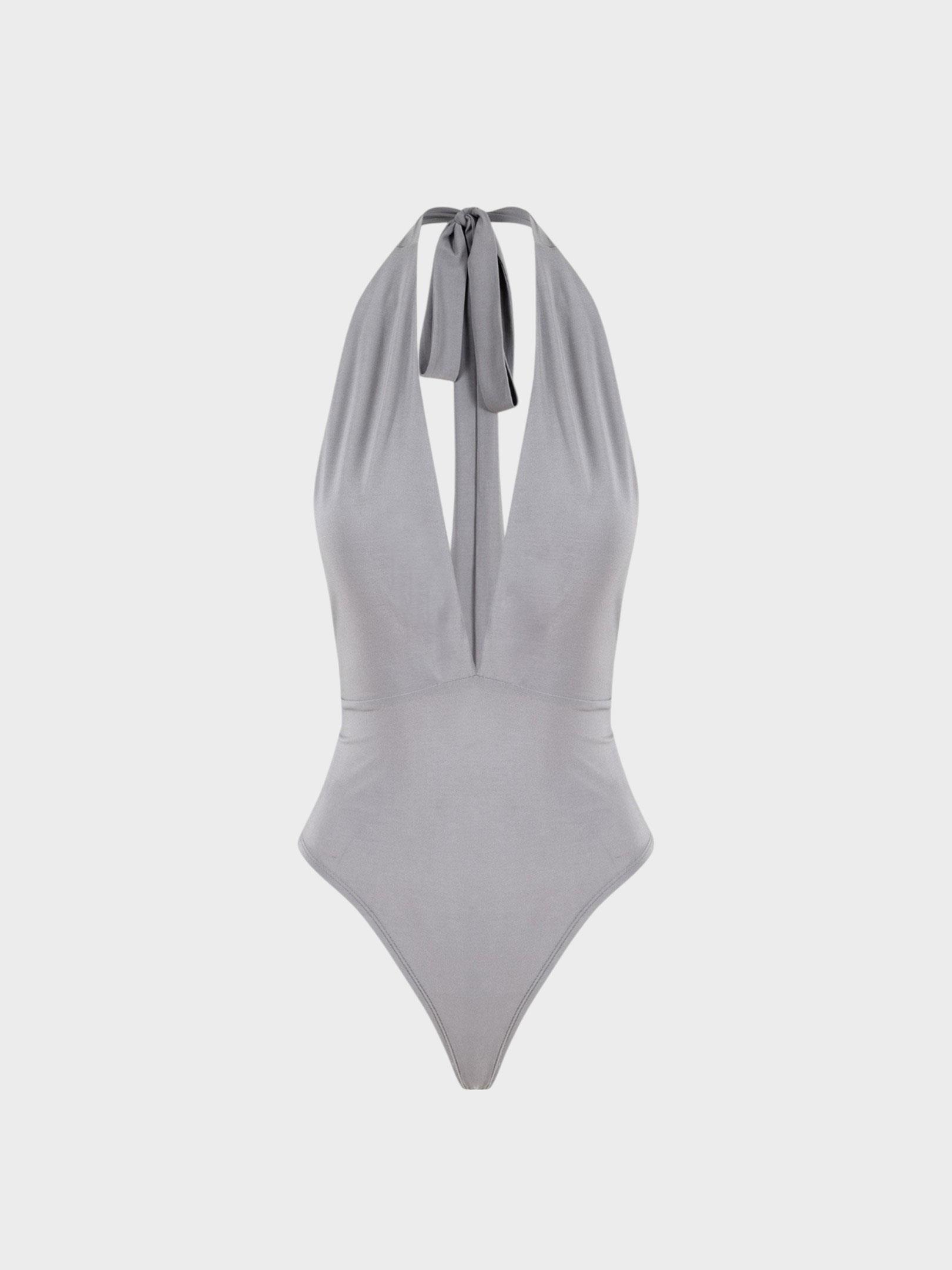 Derin Dekolteli İkonik Body - Gri Body Modelleri